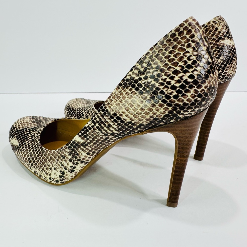 JESSICA SIMPSON 4” SNAKESKIN EMBOSSED PRINT HIGH HEEL SHOE SIZE 11B EXCELLENT - Picture 5 of 11